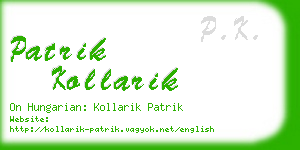 patrik kollarik business card